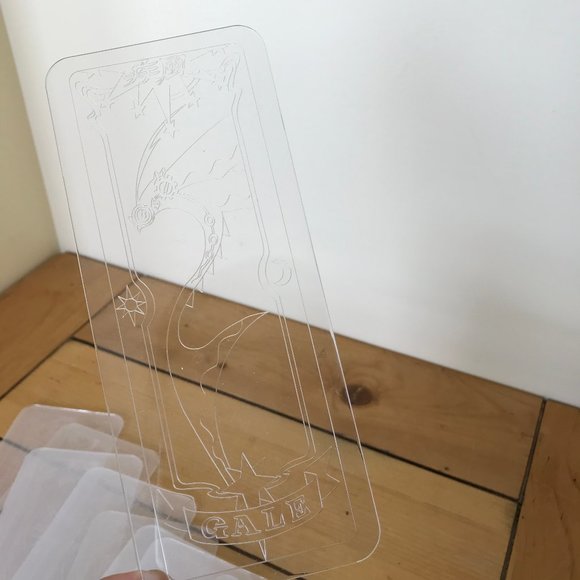 Cardcaptor Sakura Clear Transparent Plastic Clow Cards 3x7" Anime Cosplay - Picture 5 of 6